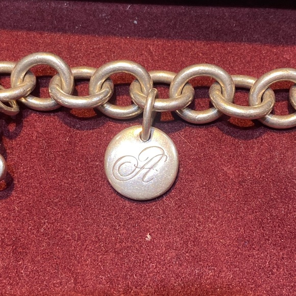 Authentic 925 Tiffany & Co. return to Tiffany charm bracelet 5 charms K P A L - Picture 6 of 12